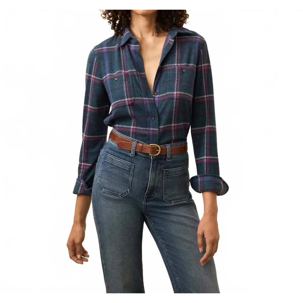 NEW FAHERTY legend sweater shirt in northern lights plaid